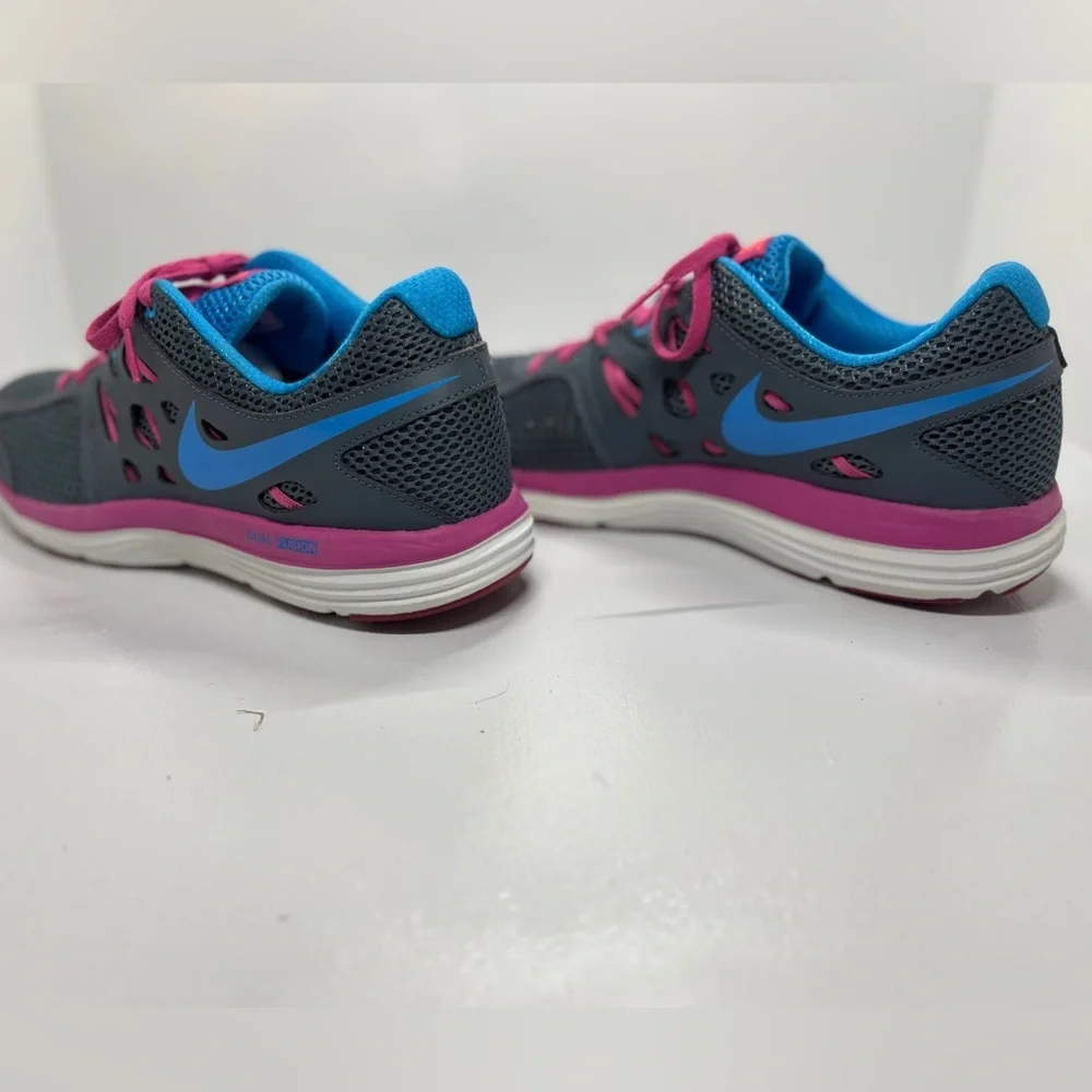 Nike Womens Running Shoes Dual Fusion Gray Pink Blue size 11 - Picture 4 of 12